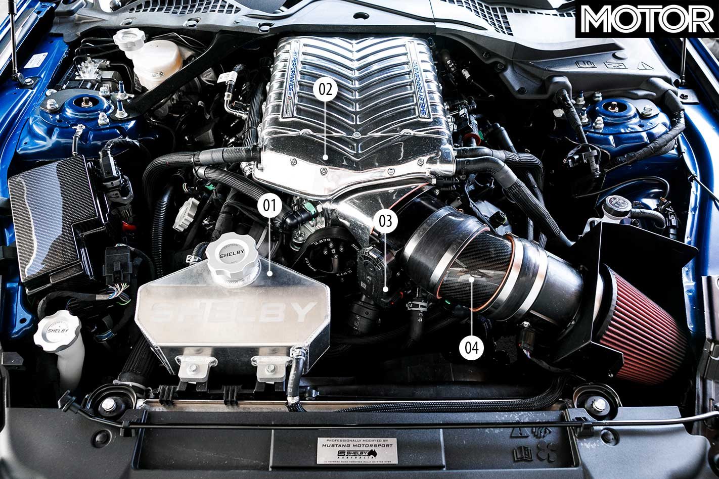 2019 Shelby Super Snake supercharged V8 engine